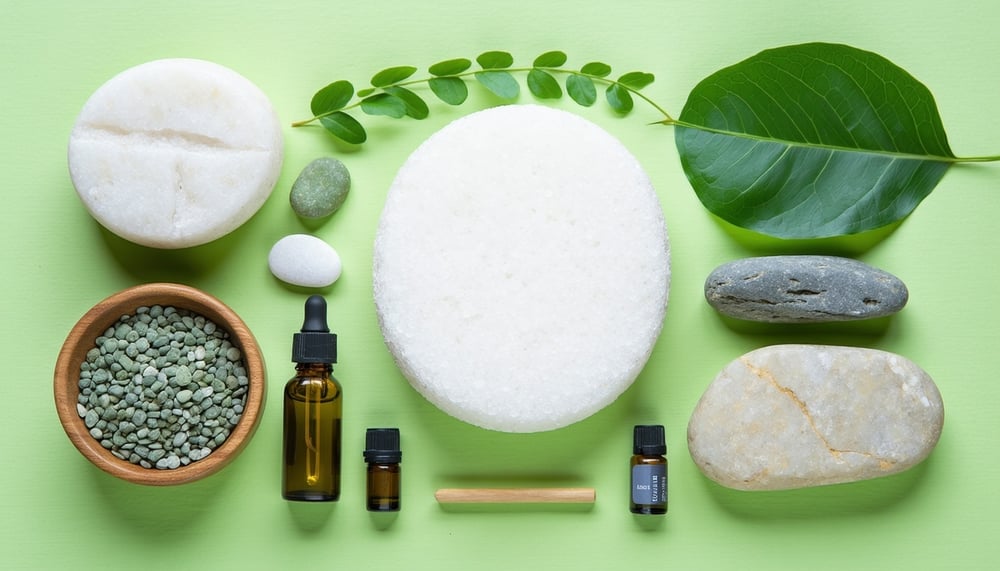 A calming wellness kit with natural products for recovery and grounding A calming wellness kit with natural products for recovery and grounding